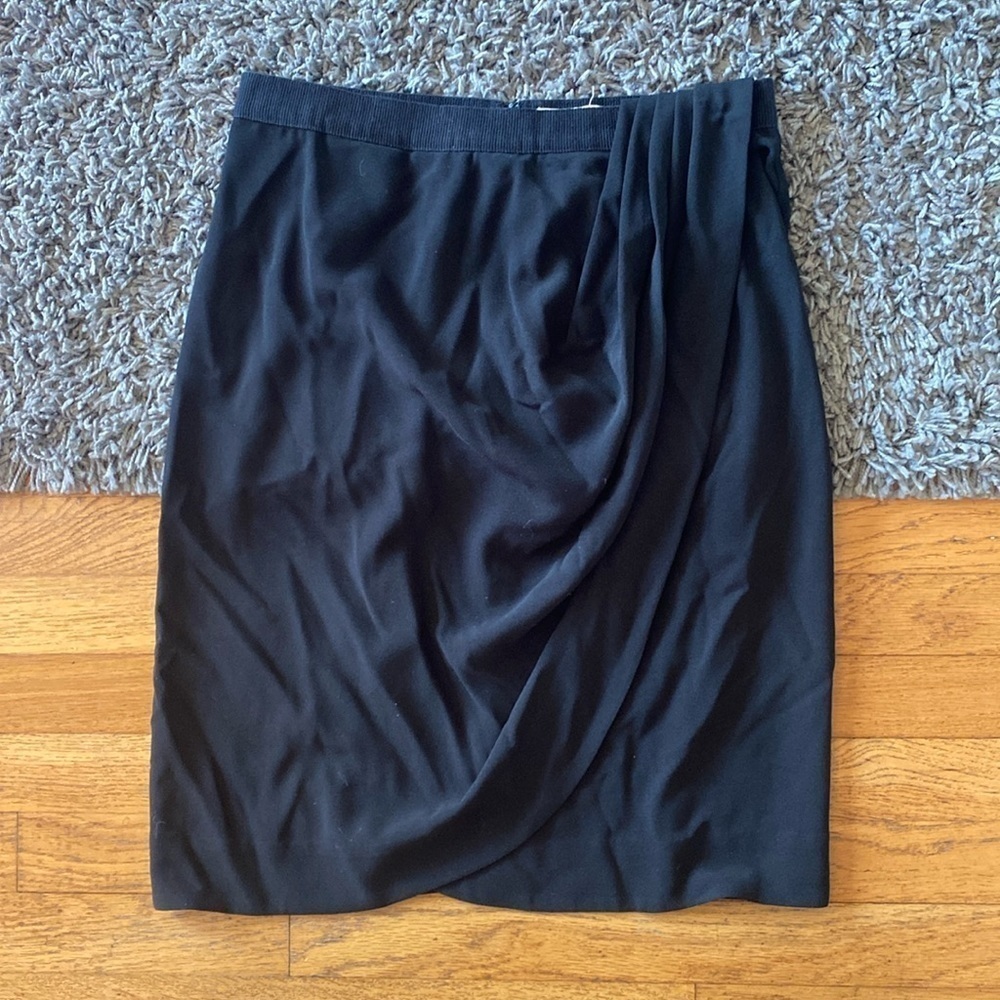 L'agence Black Draped Pencil Mini Skirt Size 4